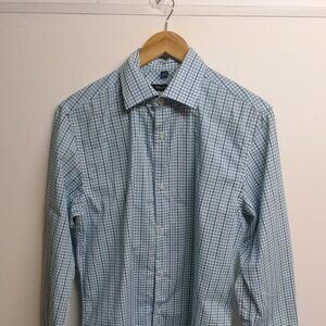 Bellisimo Tall Medium Plaid Collared Shirt (21" ptp)